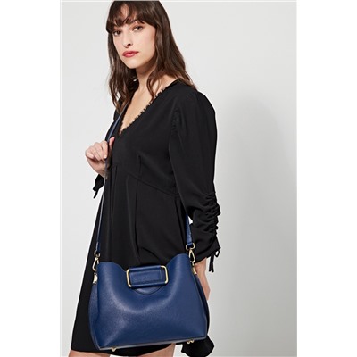 Bolso de piel Dalia Azul marino