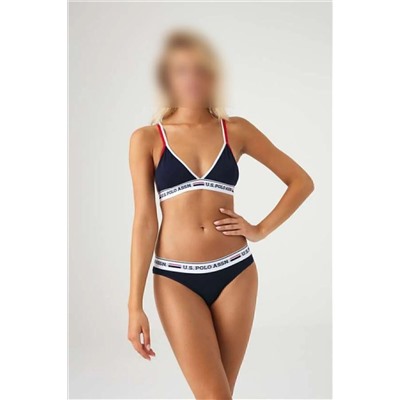 U.S. Polo Assn., U.S. Polo Assn. Kadın Lacivert Slip&Büstiyer Takım - Lacivert - BNNTO66R25Y4-FL