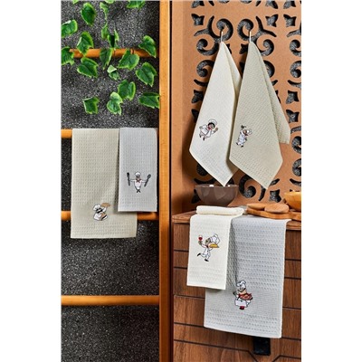 Casnack 6'lı Mutfak Havlusu Aşçı Seti 40x60 Peçete Model