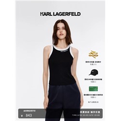 Классический топ с контрастной каймой KARL LAGERFEL*D ОРИГИНАЛ!