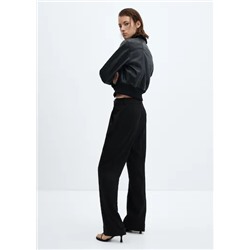 Pantalón recto botón lateral REF. 57026727-LEO-LM