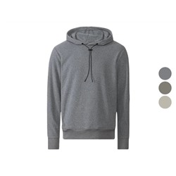LIVERGY Herren Fleecepullover mit Kapuze und Bindeband