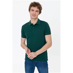 Erkek Koyu Yeşil Basic Polo Yaka Tişört
