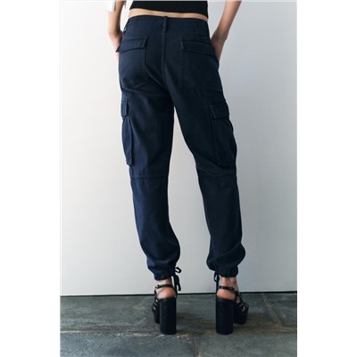 ZW COLLECTION SLIM FIT CARGO TROUSERS