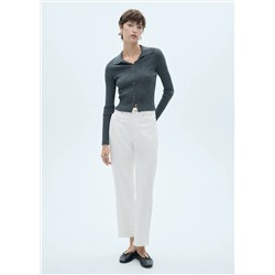 Jeans Blanca rectos crop