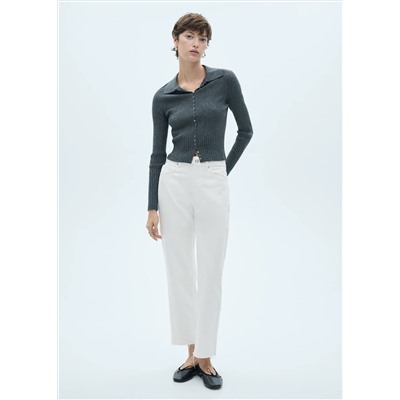Jeans Blanca rectos crop