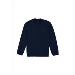Erkek Çocuk Lacivert Basic Bisiklet Yaka Sweatshirt
