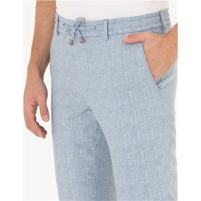 Açık Mavi Slim Fit Kumaş Pantolon