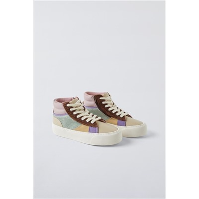 MULTICOLOURED HIGH-TOP SNEAKERS