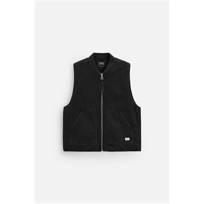 CHALECO DENIM COMBINADO