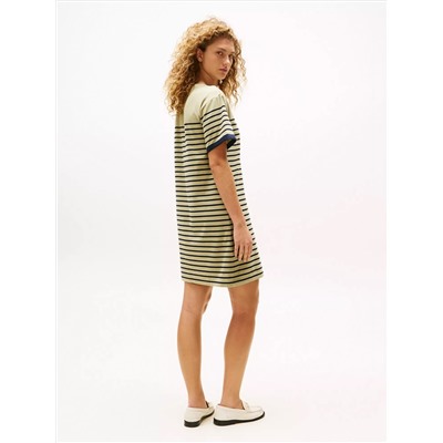 Stripe Pocket T-Shirt Dress