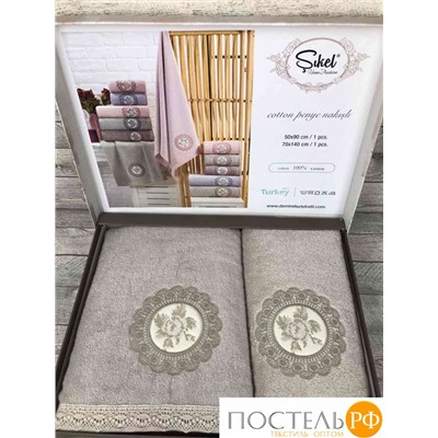 T0923/SM-03 Набор полотенец SIKEL из 2-х предметов (50*90 и 70*140) KANAVICE светло-зеленый