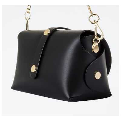 Bandolera de piel Aurora - Negro