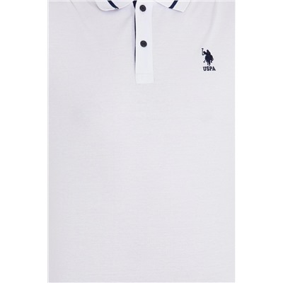 Erkek Beyaz Basic Polo Yaka Tişört