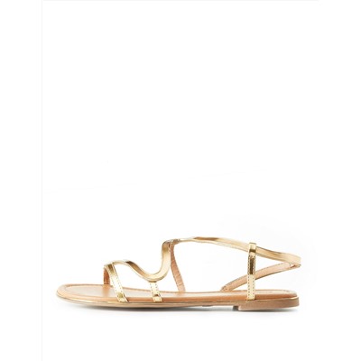 Metallic S-Shape Sandals