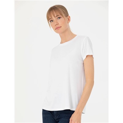 Beyaz Regular Fit Basic Tişört