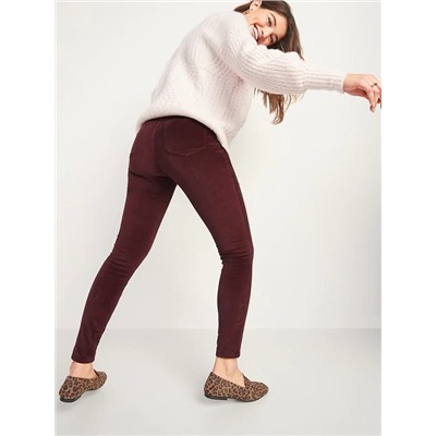 High-Waisted Rockstar Super Skinny Velvet Jeans