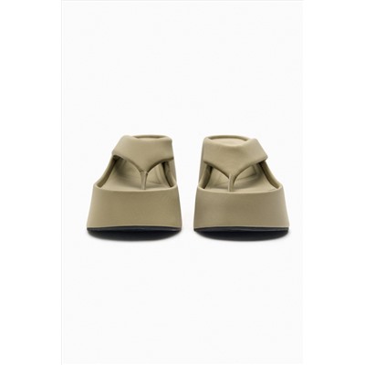 FABRIC WEDGE SANDALS