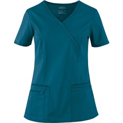 Cherokee Workwear Scrubs Premium Core STRETCH Mock Wrap Top