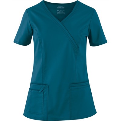 Cherokee Workwear Scrubs Premium Core STRETCH Mock Wrap Top