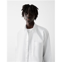 Boxy long sleeve Oxford shirt