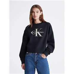 Monogram Logo Relaxed Crewneck Sweatshirt
