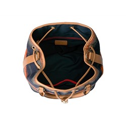 Hannah Drawstring Tote - Bold Stripe Wool