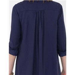 Lacivert Comfort Fit Uzun Kollu Gömlek