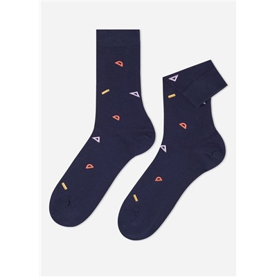 Kurze Herrensocken mit Büromuster