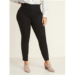 Mid-Rise Super Skinny Plus-Size Black Jeans