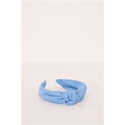 Diadema pelo denim azul