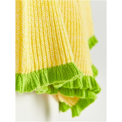 Shorts aus Jersey mit Rüschensaum
