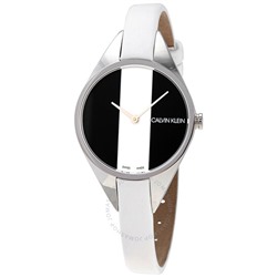 CALVIN KLEINRebel Quartz Black and White Dial Ladies Watch