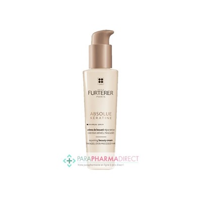 René Furterer Absolue Kératine Crème de Beauté Réparatrice Cheveux Abîmés, Fragilisés 100ml