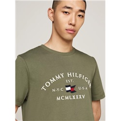 Embroidered Tommy Arch Logo T-Shirt