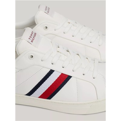 Signature Stripe Leather Court Sneaker