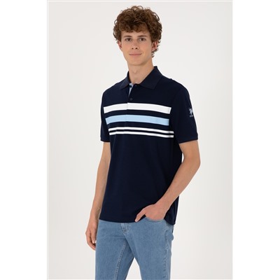 Erkek Regular Fit Polo Yaka Lacivert Tişört