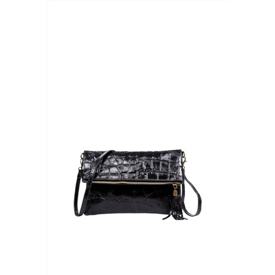 Bandolera de piel Negro