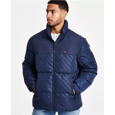 Tommy Hilfiger Men's Mixed-Media Puffer Jacket