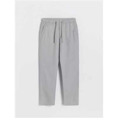 Chino-Jogger mit hohem Leinenanteil
