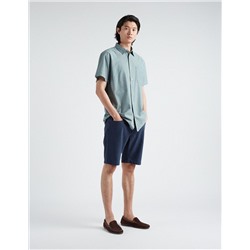 Slim Fit Denim Shorts, Men, Dark Blue
