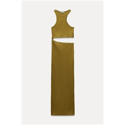 CUT-OUT RIBBED DRESS