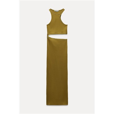 CUT-OUT RIBBED DRESS