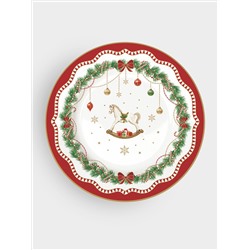 Тарелка десертная, 19 см, 4 шт, фарфор P, белая, Микс, Magie de Noel