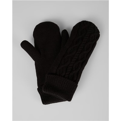 CABLE KNIT MITTENS