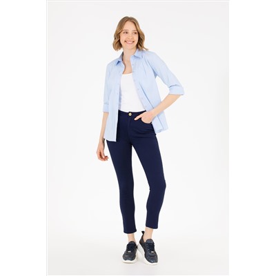 Kadın Lacivert Toothpick Fit Pantolon