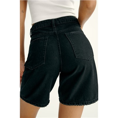 TRF REGULAR FIT MID-RISE BERMUDA SHORTS