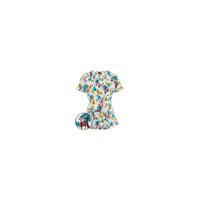 Dickies EDS Scrubs Let's Monkey Around Print Top