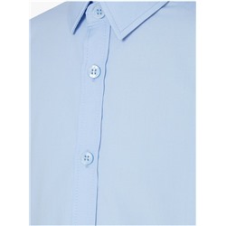 Light Blue Boys Long Sleeve School Shirts 5 Pack