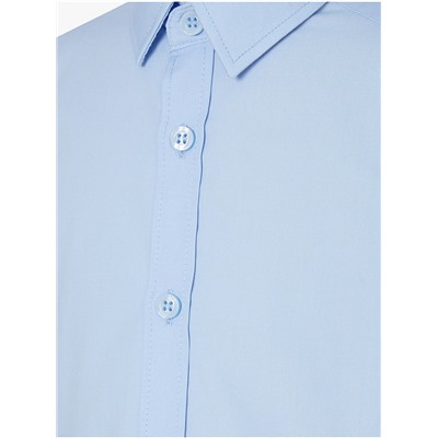 Light Blue Boys Long Sleeve School Shirts 5 Pack